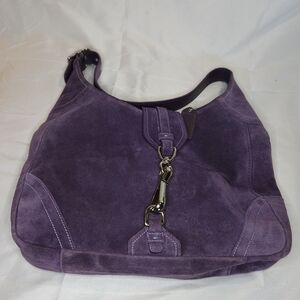 Coach Purple Suede Shoulder Bag